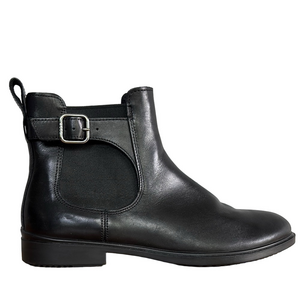 Ecco Dress Classic Black Leather Chelsea Boots size 9-9.5